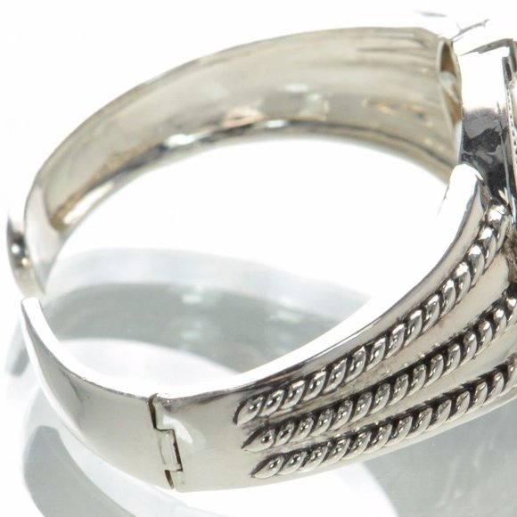 SeidenGang Solid 925 Sterling Silver & 18K Gold Cuff Bracelet - Picture 7 of 8